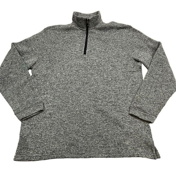 Haggar Men's Classic-Fit Fleece Quarter-Zip Pullover Sweater Size Large - Picture 6 of 9